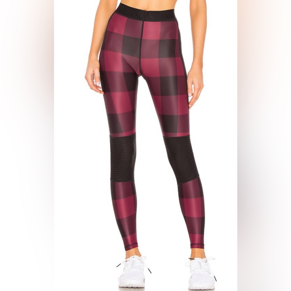 Alala Harley Plaid Moto Leggings